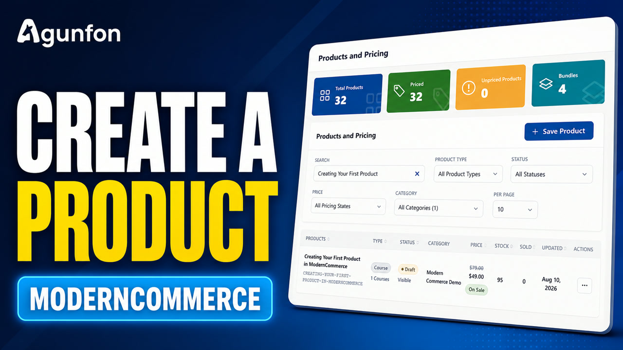 How to Create a Product in ModernCommerce